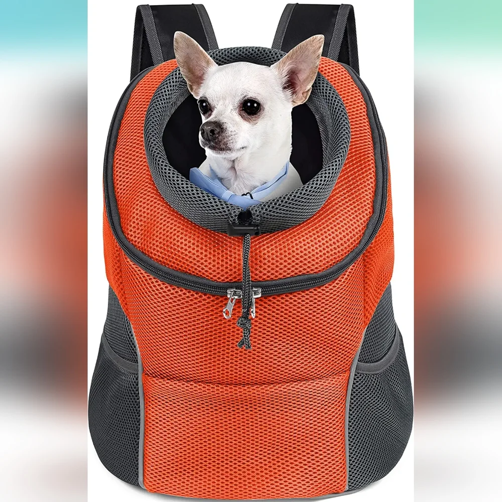 🐾PET DOG carrier backpack orange size L🐾
